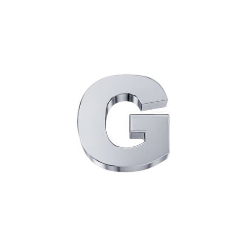 Letter G Classic in white gold.