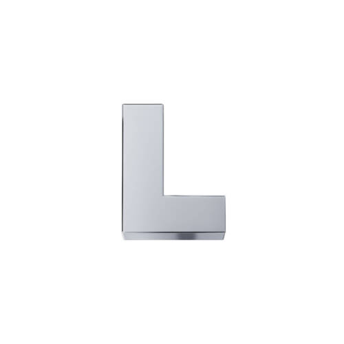 Classic letter L in white gold.