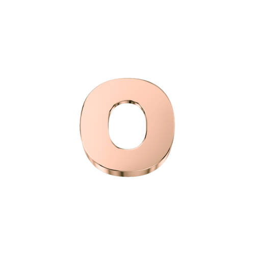 Classic letter O in rose gold.