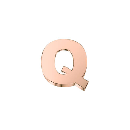 Lettera Q Classica in oro rosa.
