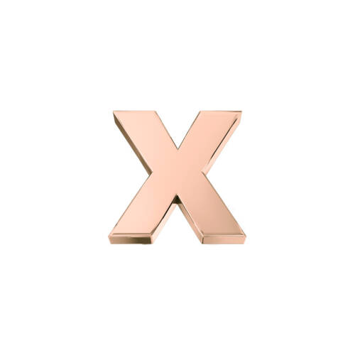 Letter X Classic in rose gold.