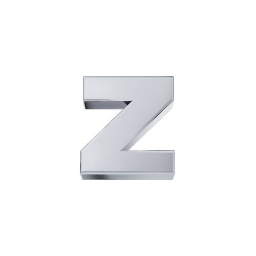 Lettera Z Classica in oro bianco.