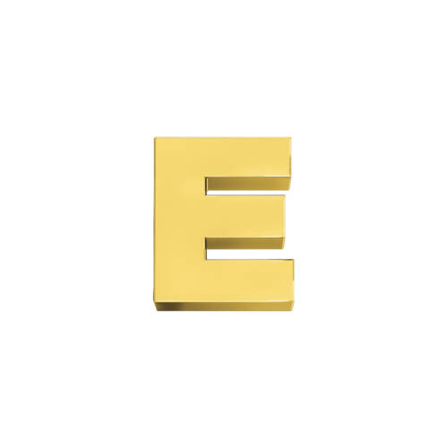 Classic yellow gold letter E