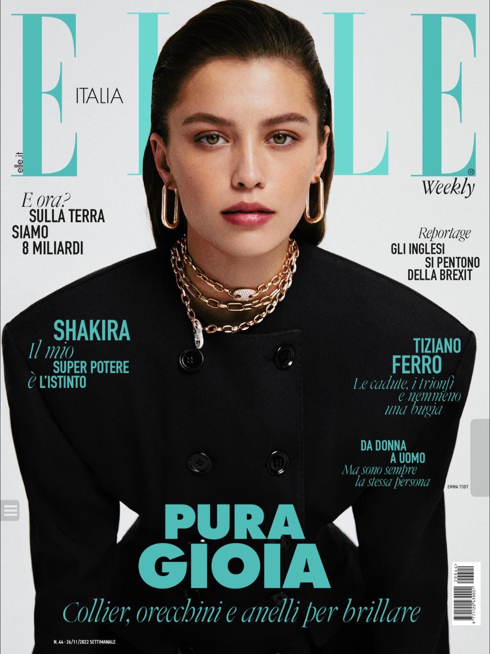 Copertina Elle - Campagna stampa DonnaOro Jewels - Novembre 2022