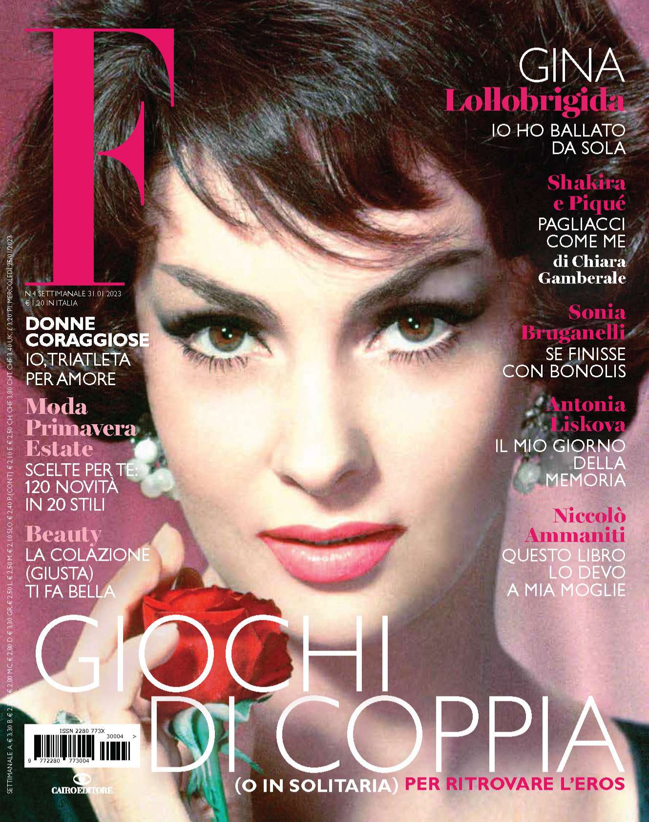 Copertina Rivista F Gennaio 2023 - DonnaOro Jewels Acquamarina