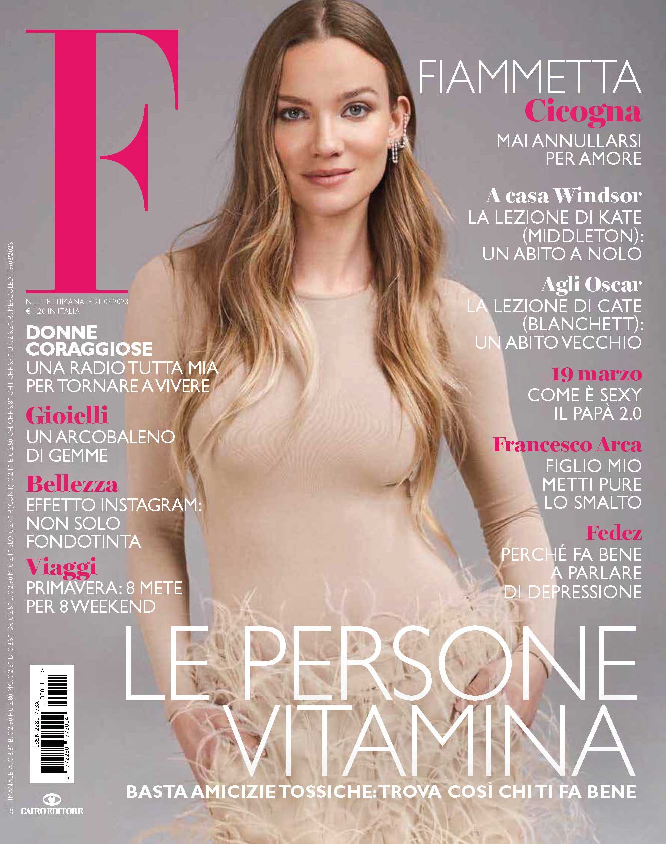 Copertina Rivista F Marzo 2023 - DonnaOro Jewels