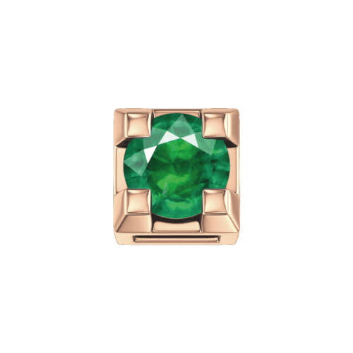 Griffe 0,02 ct in oro rosa e smeraldo