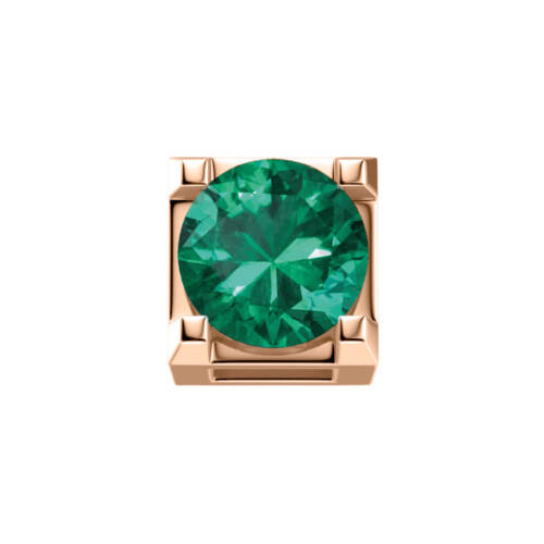 Griffe 0,05 ct in oro rosa e smeraldo