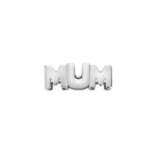 Scritta MUM in oro bianco