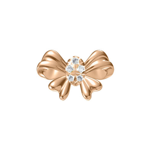 Rose gold and diamond bow