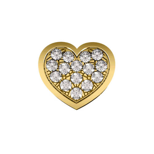 Cuore Grande in oro giallo e diamanti