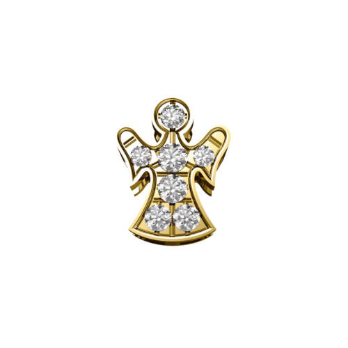 Angel in yellow gold and diamonds