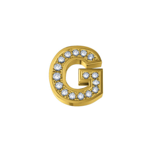 Letter G Classic in yellow gold and diamonds
