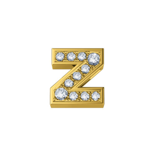 Lettera Z Classica in oro giallo e diamanti
