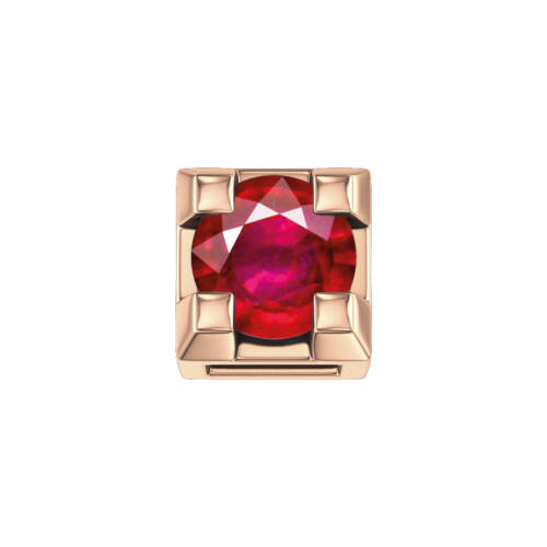 Griffe 0,02 ct in oro rosa e rubino