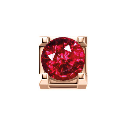 Griffe 0,05 ct in oro rosa e rubino