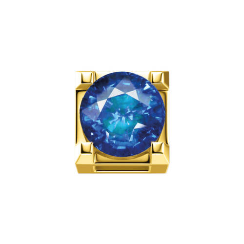 Griffe 0,05 ct in oro giallo e zaffiro