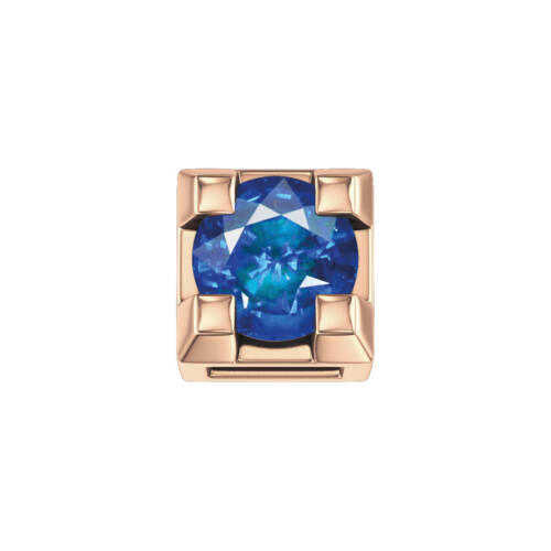 Griffe 0,02 ct in oro rosa e zaffiro