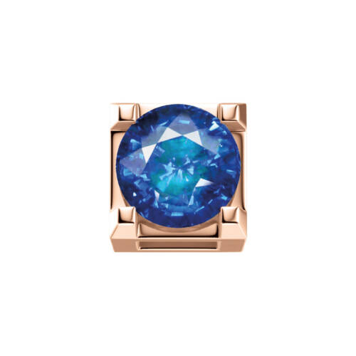 Griffe 0,05 ct in oro rosa e zaffiro
