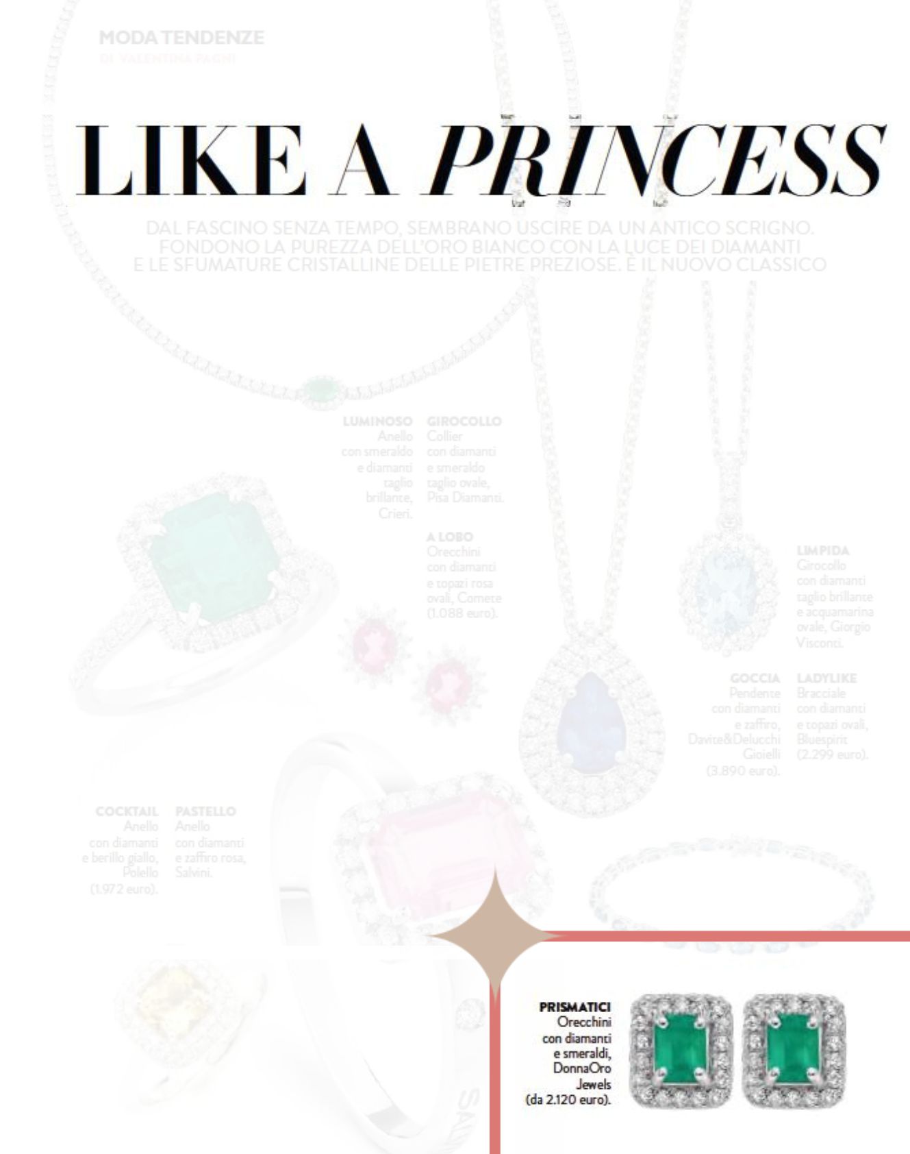 DonnaOro Jewels - gioielli in oro 18kt, diamanti e smeraldi - Rivista F - Ottobre 2023