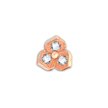 3D flower in white gold and diamonds
