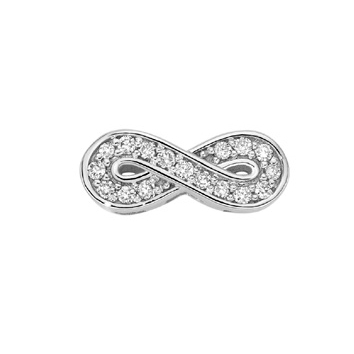 Infinito grande in oro bianco e diamanti