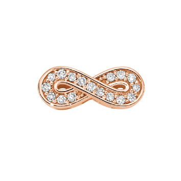 Infinity in rose gold with diamonds