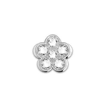 Petali 3D in oro bianco e diamanti