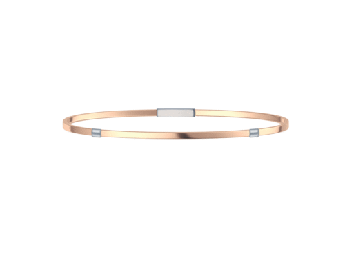 Bracciale Bangle in Argento Rosa