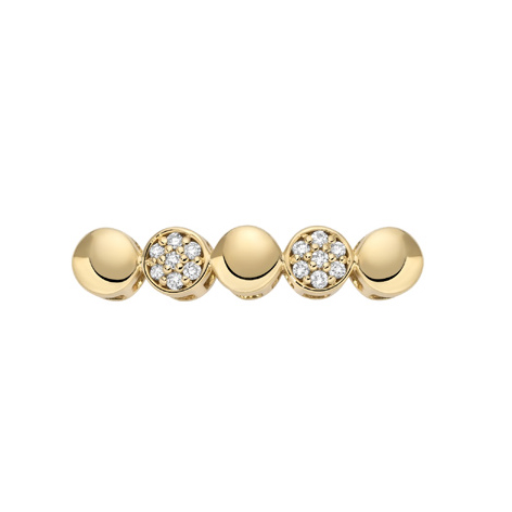 Checkers in Yellow Gold and Diamonds