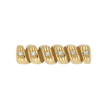 Curl in Yellow Gold And Diamonds