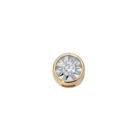 Specchio Medio Oro Giallo E Diamante