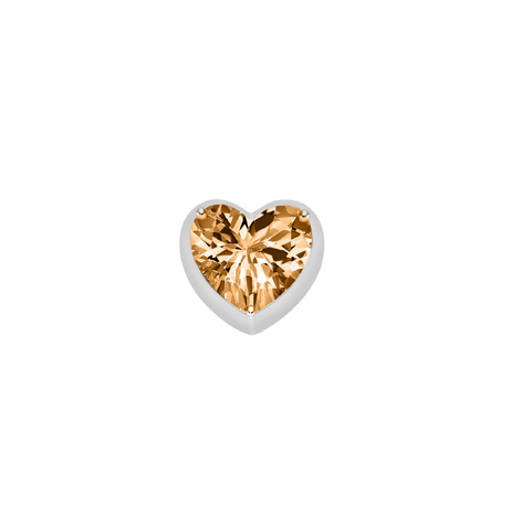 Corazon Piccolo in Oro Bianco e Citrino