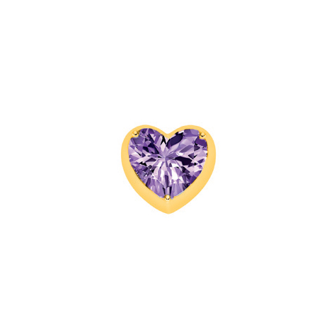 Corazon Piccolo in Oro Giallo e Ametista