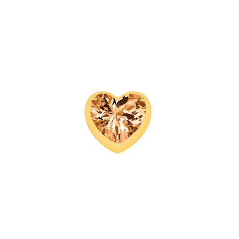 Corazon Piccolo in Oro Giallo e Citrino