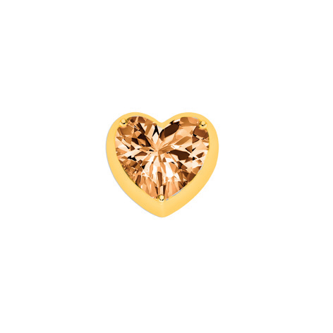Corazon Grande in Oro Giallo E Citrino