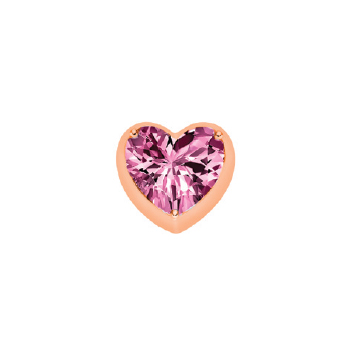Corazon Grande in  Oro Rosa E Tormalina